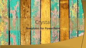  Presentation with yellow wood - Slide set with texture-of-vintage-wood-boards background and a gold colored foreground