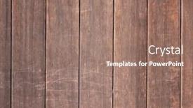  Presentation with brown wood texture - PPT theme enhanced with texture-of-vintage-wood-planks background and a coral colored foreground