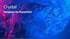  Presentation with neon - Cool new slide deck with texture-of-water-illuminated backdrop and a royal blue colored foreground