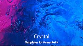 Presentation with illuminated - Slide deck with texture-of-water-illuminated background and a cobalt blue colored foreground