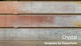  Presentation with wood texture - Slide set with texture of wooden rail fence background and a  colored foreground