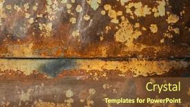  Presentation with wall paint - Cool new presentation theme with texture-old-rusty-metal-wall backdrop and a tawny brown colored foreground