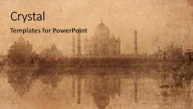 Presentation with agra - Beautiful slide set featuring texture overlaid agra uttar pradesh backdrop and a coral colored foreground
