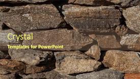  Presentation with rock wall - Presentation theme consisting of texture-rock-wall-with-deep background and a tawny brown colored foreground