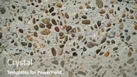 Presentation with concrete pouring during commercial concreting - PPT theme enhanced with texture-small-pebbles-filled background and a gray colored foreground