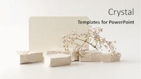  Presentation with minimal - Presentation theme consisting of texture-stone-platform-eco-podium background and a sky blue colored foreground