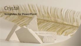  Presentation with minimal - Presentation design consisting of texture-stone-platform-eco-podium background and a mint green colored foreground