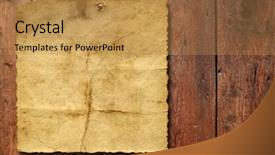  Presentation with antique paper texture - Colorful presentation theme enhanced with textured manuscript antique parchment book backdrop and a gold colored foreground