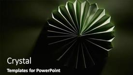  Presentation with green - Theme with textured-of-green-paper-fan background and a black colored foreground