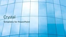  Presentation with architecture glass - Slide deck consisting of textured pane of contemporary glass background and a sky blue colored foreground