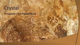  Presentation with stone - Colorful PPT theme enhanced with textured stone with earth tones backdrop and a gold colored foreground