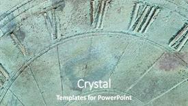  Presentation with green abstract leaves texture - Slides with textured surface of sun dial background and a gray colored foreground