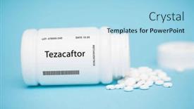  Presentation with diabetes cystic fibrosis - Presentation design having tezacaftor-medication-used-in-combination background and a light blue colored foreground