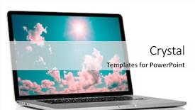  Presentation with ict modern laptop - PPT theme with tft - modern laptop computer isolated background and a white colored foreground