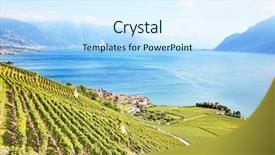  Presentation with region - Amazing presentation having tgv - vineyards of the lavaux region backdrop and a cool aqua colored foreground