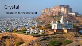  Presentation with jodhpur - Slides consisting of thada mausoleum in jodhpur rajasthan background and a light blue colored foreground