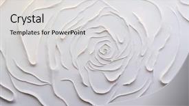  Presentation with plaster - Beautiful presentation theme featuring thai ancient temple - plaster background floral pattern backdrop and a light gray colored foreground