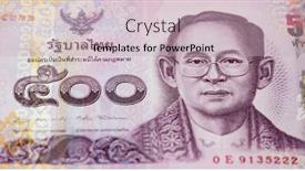  Presentation with king - Beautiful slides featuring thai-baht-note-depicting-king backdrop and a soft green colored foreground