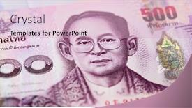  Presentation with thai - Presentation theme with thai-baht-note-depicting-king background and a lemonade colored foreground