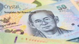  Presentation with thai - Presentation theme with thai-baht-note-depicting-king background and a lemonade colored foreground
