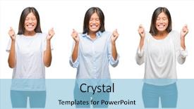  Presentation with collage - Beautiful slide set featuring thai celebration - collage of asian young woman backdrop and a  colored foreground