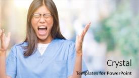  Presentation with asian doctor - Theme having thai celebration - young asian doctor woman background and a light blue colored foreground