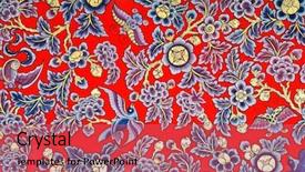  Presentation with chinese paintings - Beautiful PPT theme featuring thai chinese traditional paint pattern backdrop and a coral colored foreground