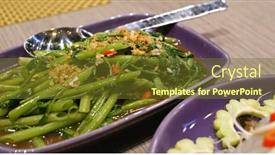  Presentation with thai food - Beautiful slides featuring thai-cuisine-live-shrimps backdrop and a tawny brown colored foreground