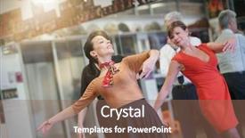  Presentation with thai culture - Slides with thai culture - group of senior people background and a violet colored foreground