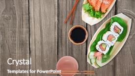  Presentation with chopstick - PPT theme having thai culture - high angle view of chopstick background and a violet colored foreground