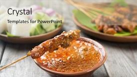  Presentation with thai - Presentation theme having a man quitting smoking background and a mint green colored foreground.