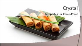  Presentation with lumpia spring rolls fried - Beautiful presentation theme featuring aerobatics - indian roller is a member backdrop and a yellow colored foreground