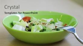  Presentation with thai food - Beautiful slide set featuring thai-food-delicious backdrop and a light gray colored foreground