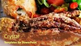  Presentation with thai food - Amazing theme having thai-food-fried-squid backdrop and a tawny brown colored foreground