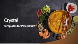  Presentation with free traditional - Cool new theme with thai food in bowl free backdrop and a dark gray colored foreground
