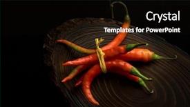  Presentation with thai food kitchen - Presentation theme enhanced with thai food kitchen - bunch of red chilies background and a black colored foreground