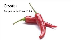  Presentation with thai food kitchen - PPT theme consisting of thai food kitchen - pile of chili background and a white colored foreground