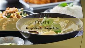  Presentation with eggplant - Amazing presentation design having thai-green-curry-with-chicken backdrop and a yellow colored foreground