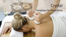  Presentation with herbal - Audience pleasing presentation theme consisting of thai herbal massage backdrop and a coral colored foreground