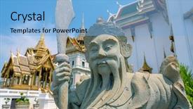  Presentation with bangkok - Audience pleasing PPT layouts consisting of thai king royal - grand palace bangkok thailand backdrop and a  colored foreground