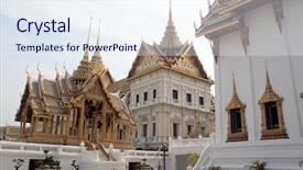  Presentation with thailand - Slide deck with thai king royal - grand palace bangkok thailand background and a  colored foreground