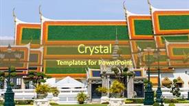  Presentation with bangkok - Presentation consisting of thai king royal - grand palace in bangkok thailand background and a  colored foreground