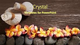  Presentation with thai - PPT layouts with thai-massage-herba-ball background and a tawny brown colored foreground