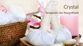  Presentation with herbal - PPT theme enhanced with thai massage background and a sky blue colored foreground