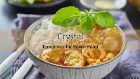  Presentation with chicken curry - PPT theme enhanced with thai-massaman-chicken-curry background and a yellow colored foreground
