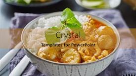  Presentation with jasmine - Presentation featuring thai-massaman-chicken-curry background and a gold colored foreground