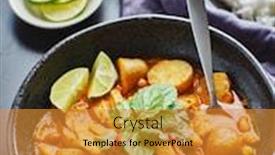  Presentation with chicken curry - Slide set enhanced with thai-massaman-curry-with-chicken background and a gold colored foreground