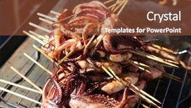  Presentation with coconut and bamboo - Amazing slide deck having thai new year - grilled squid on a bamboo backdrop and a tawny brown colored foreground