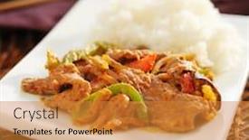  Presentation with curry - Presentation theme enhanced with thai-panang-beef-curry background and a gold colored foreground