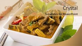  Presentation with curry - Audience pleasing slides consisting of thai red curry backdrop and a yellow colored foreground